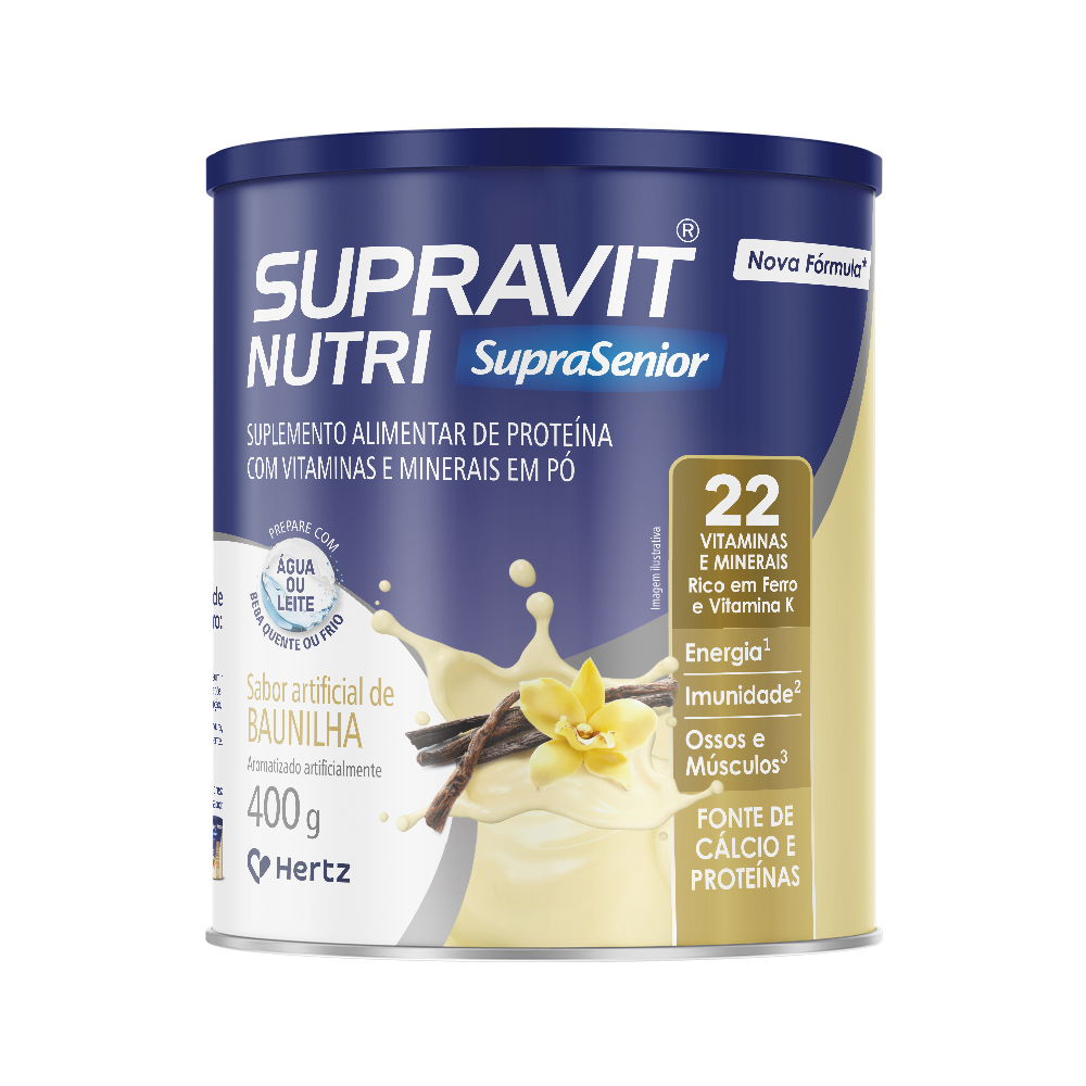 Supravit Nutri SupraSenior Suplemento Alimentar Sabor Baunilha 400g Kley Hertz