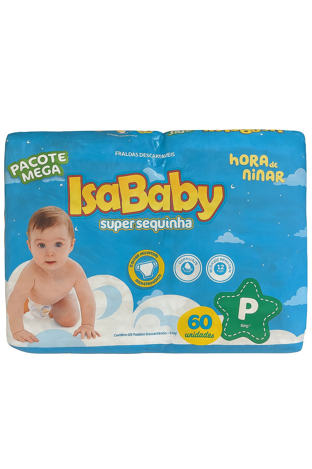 Fralda Super Sequinha Jumbinho -tamanho P Isababy C/60
