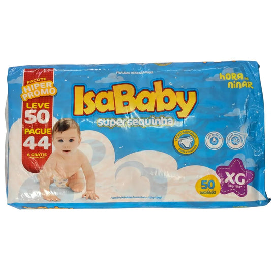 FRALDA ISABABY SUPER SEQUINHA HORA DE NINAR XG 50 UND