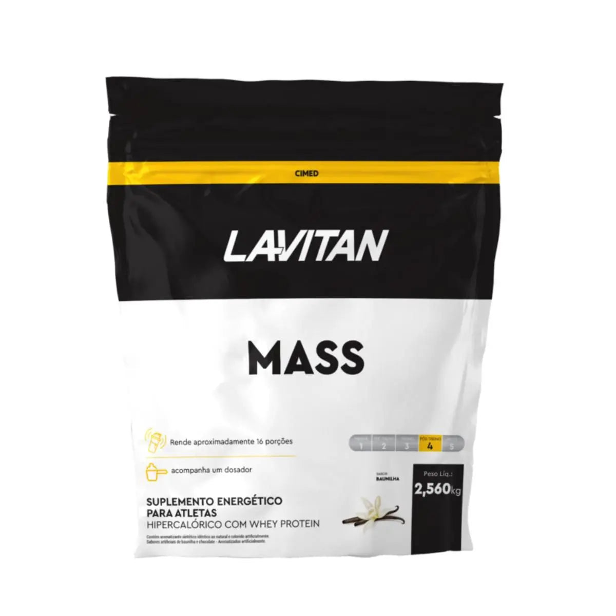 Lavitan Mass Proteínas + Carboidrato Sabor Baunilha 2,560kg