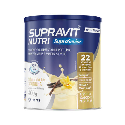 Supravit Nutri SupraSenior Suplemento Alimentar Sabor Baunilha 400g Kley Hertz