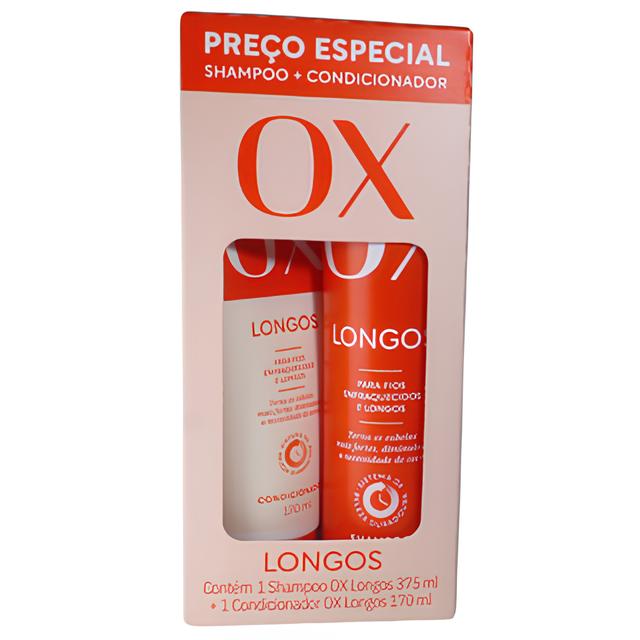 Kit Ox Longos Shampoo 375ml + Condicionador 170ml