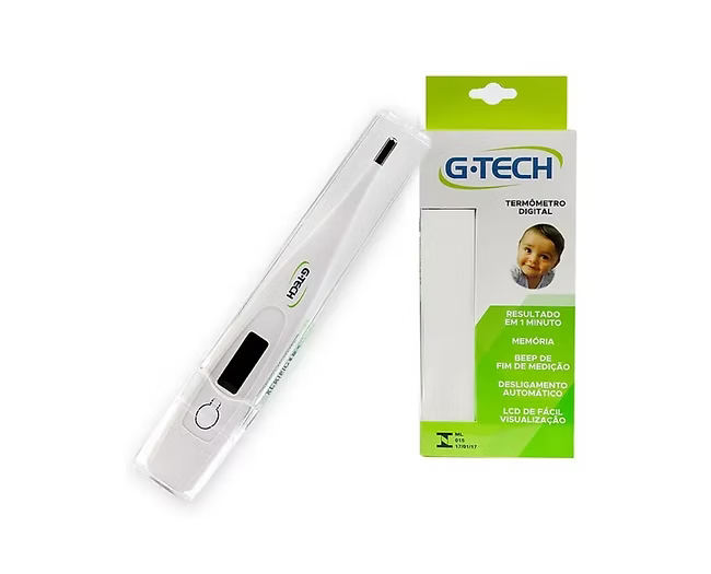 Termômetro Clínico Digital Branco G-Tech