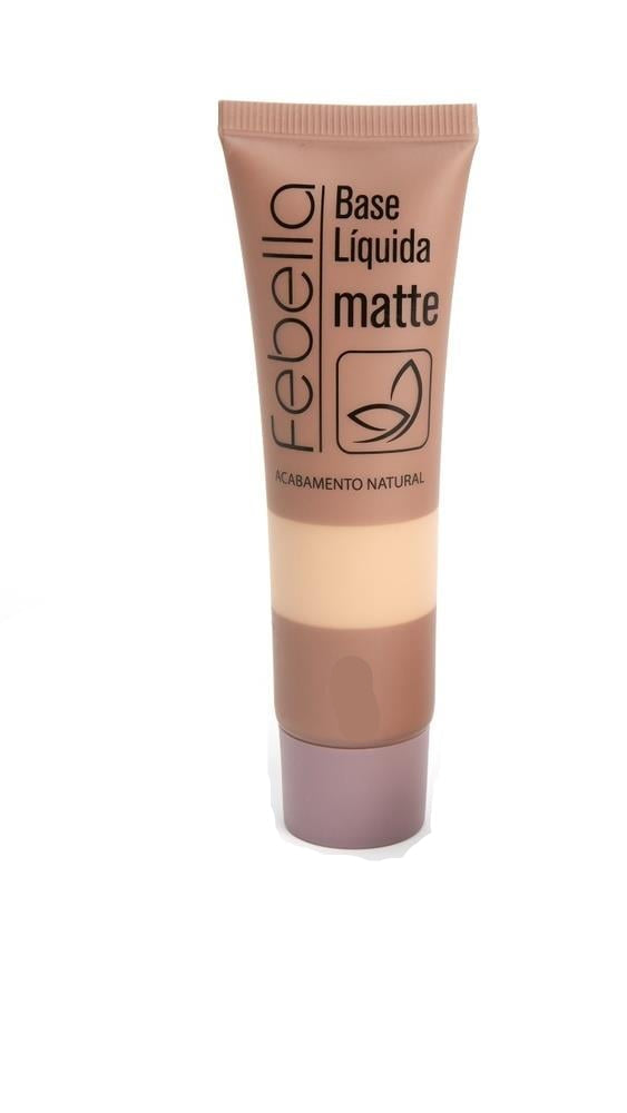 Base Líquida Matte Acabamento Natural Febella Makeup 35ml